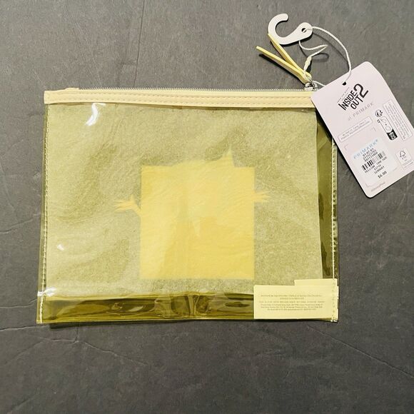 Disney Inside Out 2 Friday Feeling Pencil Cosmetic Bag NWT Primark 9” X 7” - Picture 2 of 4